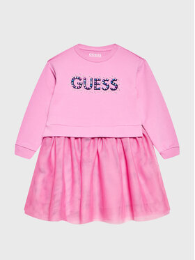 Guess Guess Sukienka codzienna K3RK08 KA6V0 Różowy Regular Fit
