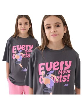 4F 4F T-Shirt 4FJASAW24TTSHF2592-022S Czarny Oversize