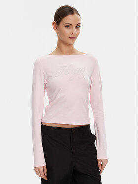 HUGO HUGO Bluzka 50537227 Różowy Slim Fit