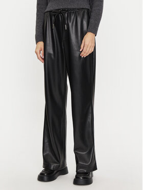 Silvian Heach Silvian Heach Spodnie z imitacji skóry GPA24235PA Czarny Wide Leg