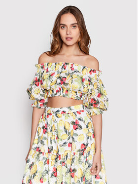 Seafolly Seafolly Bluzka Frill 54707-TO Biały Regular Fit