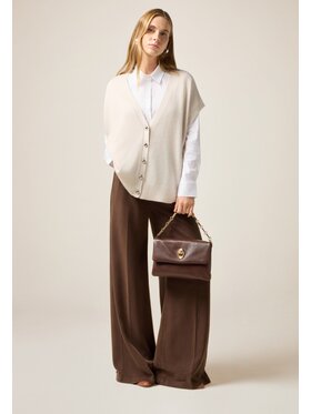 Oltre Oltre Pantaloni di tessuto P704R009049N022 Marrone Baggy Fit