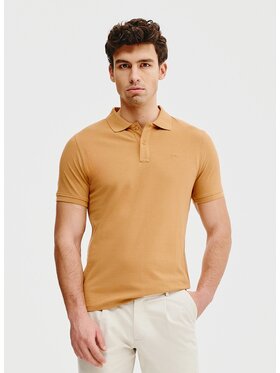 Pako Lorente Pako Lorente Polo P25SF-TX-003 Pomarańczowy Classic Fit