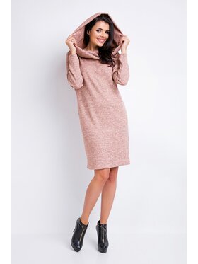 Awama Awama Vestito di maglia A161 Rosa Basic Fit