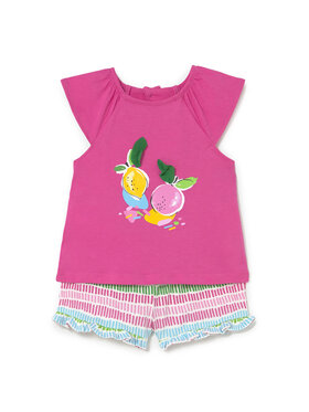 Mayoral Mayoral Completo top e pantaloncini 1233 Rosa Regular Fit