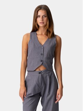 TeeShoppen TeeShoppen Kamizelka 'Basic Collection' Szary Regular Fit