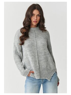 Makadamia Makadamia Sweter S159 Szary Loose Fit