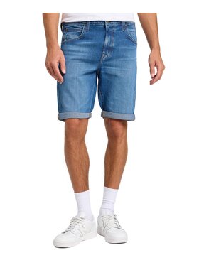 Lee Lee Szorty jeansowe 112363705 Niebieski Regular Fit