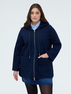 Fiorella Rubino Fiorella Rubino Płaszcz zimowy 8025T000373N034 Niebieski A-Line Fit