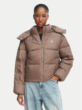 Calvin Klein Jeans Calvin Klein Jeans Vatovaná bunda Essential LV047H500G Hnedá Relaxed Fit