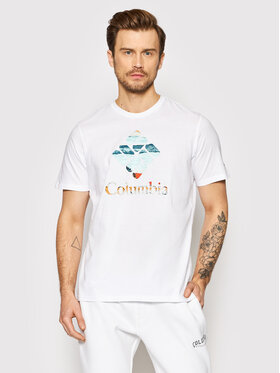 Columbia Columbia T-Shirt Rapid Ridge Graphic 1888813 Bílá Regular Fit