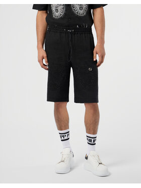 PHILIPP PLEIN PHILIPP PLEIN Szorty materiałowe 29797 Czarny Regular Fit