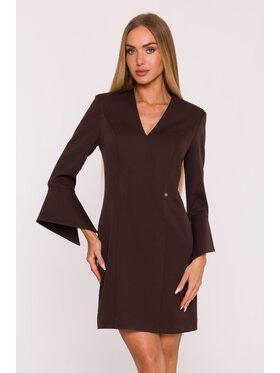 Made of Emotion Made of Emotion Sukienka wieczorowa M876 Brązowy Modern Fit