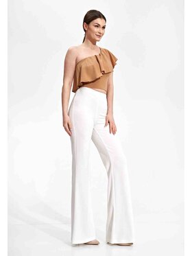 FIGL FIGL Bluzka M875 Beżowy Regular Fit