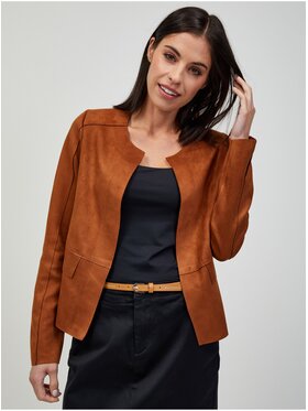 Orsay Orsay Marynarka 488108-789000__44 Brązowy Regular Fit