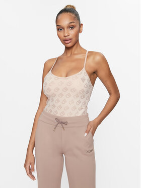 Guess Guess Top V3GP01 MC03W Brązowy Slim Fit