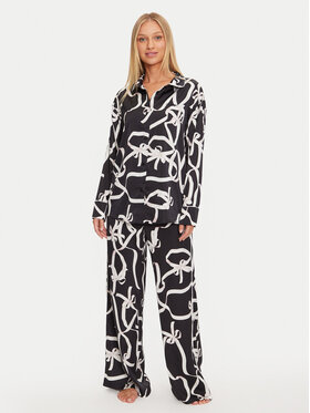 Guess Guess Pidžama O4BX16 WEFC2 Crna Relaxed Fit