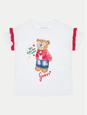 Guess Guess Тишърт K5RI12 K6YW4 Бял Regular Fit