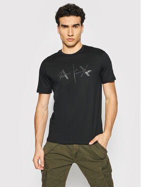 Armani Exchange Armani Exchange T-Shirt 6KZTBV ZJV5Z 1200 Czarny Regular Fit