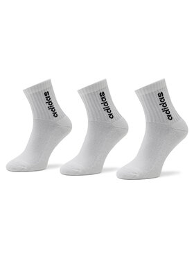 adidas adidas Σετ 3 ζευγάρια ψηλές κάλτσες unisex HT3439 Λευκό