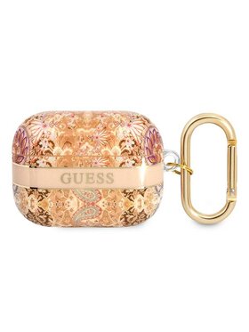 Guess Guess Etui na słuchawki Paisley Złoty