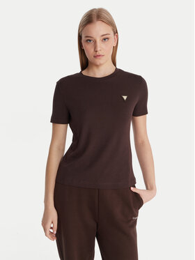 Guess Guess Футболка V6RI17 KD741 Коричневий Regular Fit