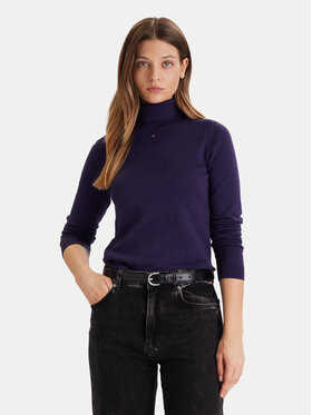 Tommy Jeans Tommy Jeans Bluză cu gât Essential DW0DW21672 Violet Regular Fit