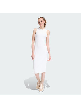 adidas adidas Sukienka codzienna ALL SZN RIB Biały Slim Fit