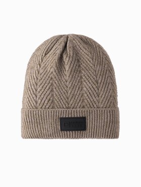 Ombre Ombre Czapka OM-ACWH-0122 Beżowy
