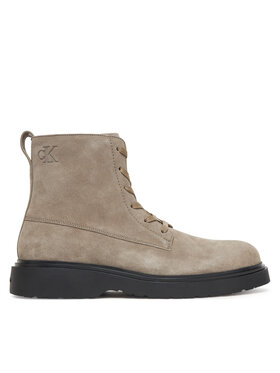 Calvin Klein Calvin Klein Puszābaki Combat Ess Lace Up Zip Boot Su YM0YM01371 Pelēks