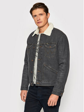 Wrangler Wrangler Kurtka jeansowa 124MJ Sherpa W4MSV2339 112141375 Czarny Regular Fit