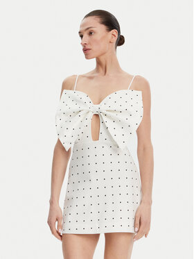 BARDOT BARDOT Лятна рокля Vieda Linen Bow 59711DB Бял Regular Fit