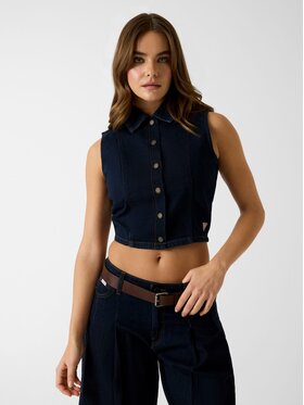 Guess Jeans Guess Jeans Top 182186 Plava Classic Fit