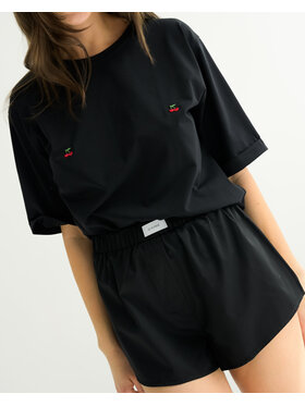 Le Songe Le Songe Bluzka cherry Czarny Regular Fit