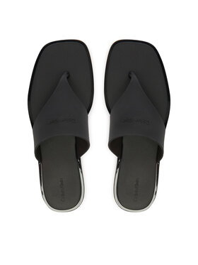 Calvin Klein Calvin Klein Čības uz pirksta Jelly Sandal Thong Mat Tran Tpu HW0HW02964 Melns