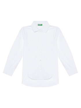 United Colors Of Benetton United Colors Of Benetton Πουκάμισο 5EW7CQ04A Λευκό Oversize