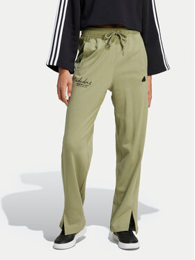 adidas adidas Teplákové nohavice Signature Graphic JI6524 Zelená Loose Fit