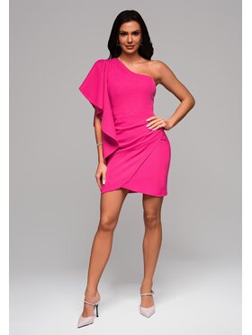 Ombre Ombre Sukienka koktajlowa LA-OM-DLR099 Różowy Regular Fit
