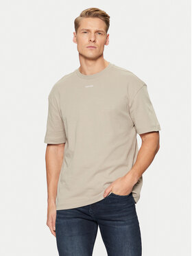 Calvin Klein Calvin Klein Тишърт Nano Logo Interlock T-Shirt K10K112487 Бежов Regular Fit