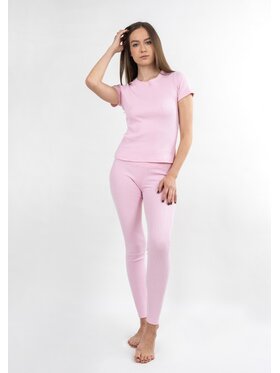 DKaren Sport DKaren Sport Komplet bluza i legginsy KHalima Różowy Classic Fit