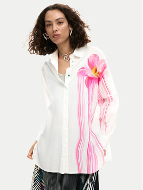Desigual Desigual Риза Gloss 26SWCW18 Бял Regular Fit