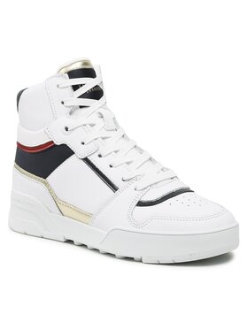 Tommy Hilfiger Tommy Hilfiger Sneakers High Th Basket Sneaker FW0FW07023 Alb
