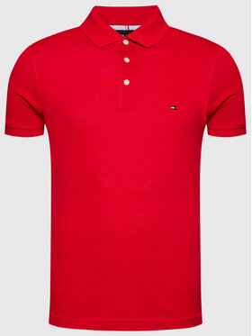Tommy Hilfiger Tommy Hilfiger Тениска с яка и копчета 1985 MW0MW17771 Червен Slim Fit
