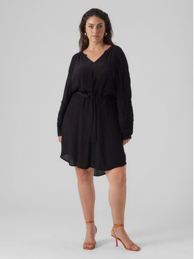 Vero Moda Curve Vero Moda Curve Každodenní šaty 10297334 Černá Regular Fit