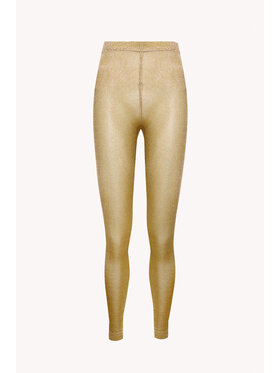 Epuzer Epuzer Legginsy Metallic mesh Złoty Standard Fit