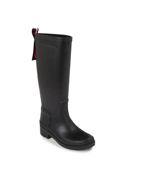 Tommy Hilfiger Tommy Hilfiger Gumijas zābaki Tommy Rubberboot FW0FW07665 Melns