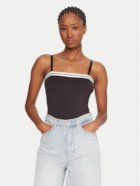 Guess Jeans Guess Jeans Боді W5BP26 K1092 Чорний Slim Fit