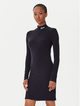 Guess Guess Igapäevane kleit V5BK04 KCBF1 Must Slim Fit