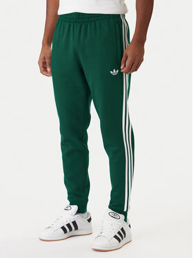 adidas adidas Sportinės kelnės 3-Stripes KE3559 Žalia Slim Fit
