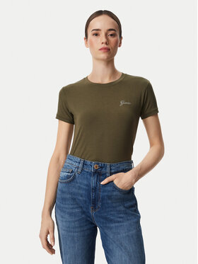Guess Guess Majica W6YI12 K3751 Khaki Regular Fit